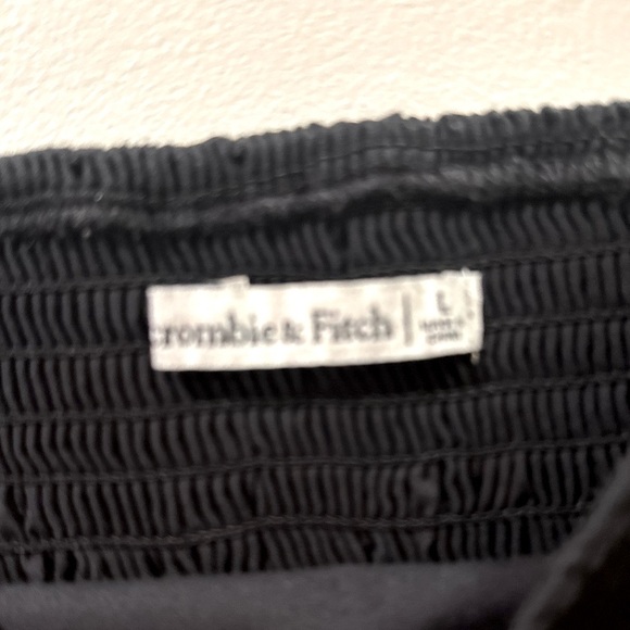 Abercrombie black Smocked  babydoll top - Picture 2 of 4